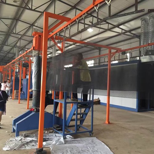 stainless steel wire mesh powder coating line