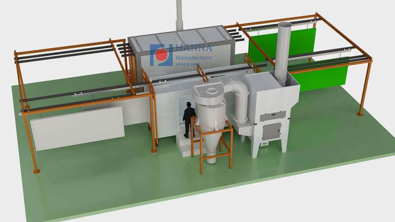 Manual Powder Coating Line with Filter Recovery Booth 2